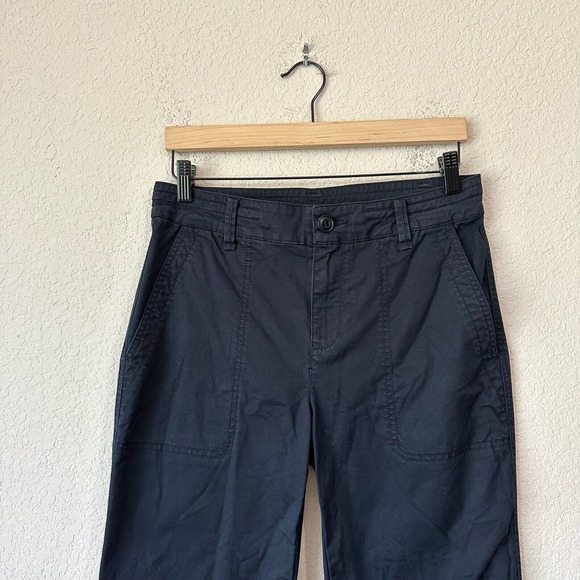 VINCE Womens Large Pockets Cotton Ankle Pants Washed Navy #V547921634 - Picture 3 of 14